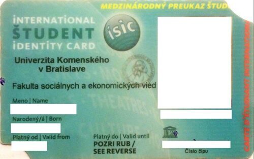 International student identity card